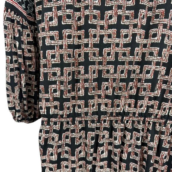 Max Studio Womens Black Blouson Long Sleeve Stretch Jersey Knit Dress sz M - Picture 12 of 16